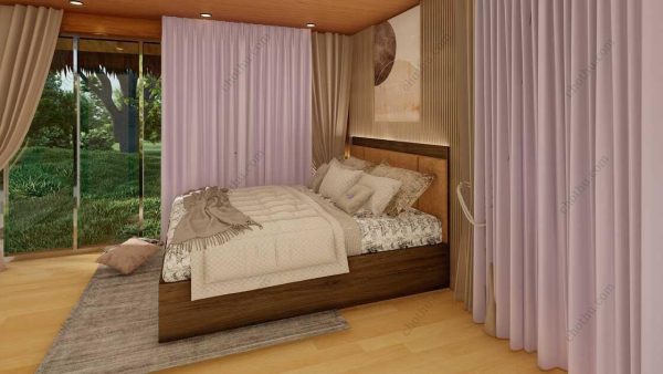 Bản vẽ kiến ​​trúc nhà gỗ hiện đại 23' x 15' – Bản thiết kế nhà nghỉ dưỡng tùy chỉnh - Hình ảnh 9