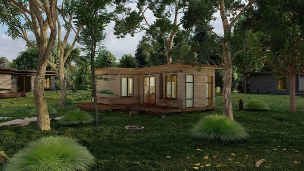 Bản vẽ kiến ​​trúc nhà gỗ hiện đại 27' x 18' – Bản thiết kế nhà nghỉ dưỡng tùy chỉnh - Hình ảnh 3