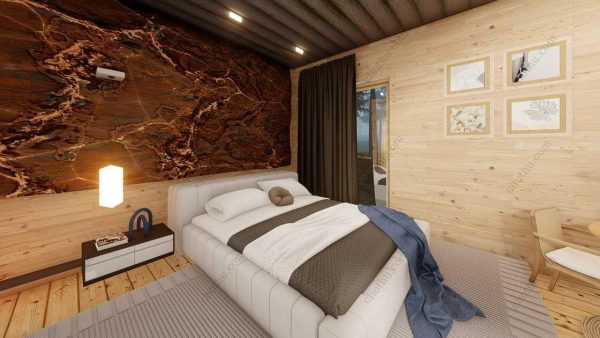 Bản vẽ kiến ​​trúc nhà gỗ hiện đại 31' x 27' – Bản thiết kế nhà nghỉ dưỡng tùy chỉnh - Hình ảnh 5