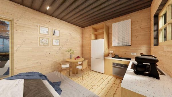 Bản vẽ kiến ​​trúc nhà gỗ hiện đại 31' x 27' – Bản thiết kế nhà nghỉ dưỡng tùy chỉnh - Hình ảnh 6