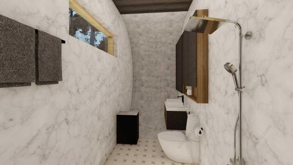 Bản vẽ kiến ​​trúc nhà gỗ hiện đại 31' x 27' – Bản thiết kế nhà nghỉ dưỡng tùy chỉnh - Hình ảnh 8