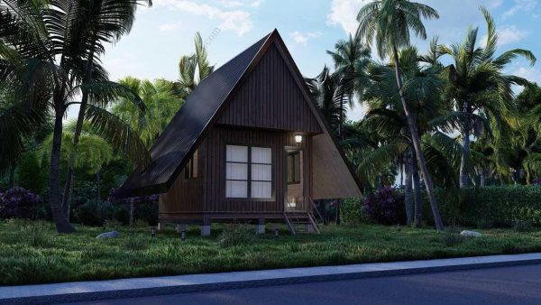 Bản vẽ kiến ​​trúc nhà gỗ hiện đại 12' x 15' – Bản thiết kế nhà nghỉ dưỡng tùy chỉnh - Hình ảnh 3