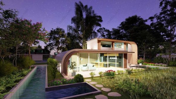 Bản vẽ kiến ​​trúc nhà gỗ hiện đại 62' x 43' – Bản thiết kế nhà nghỉ dưỡng tùy chỉnh