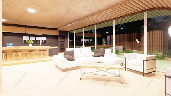 Bản vẽ kiến ​​trúc nhà gỗ hiện đại 62' x 43' – Bản thiết kế nhà nghỉ dưỡng tùy chỉnh - Hình ảnh 10