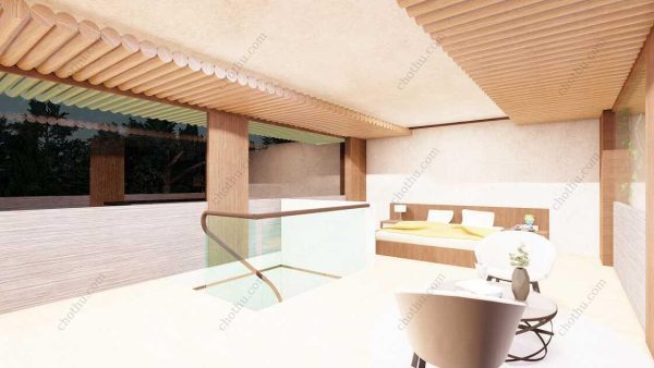 Bản vẽ kiến ​​trúc nhà gỗ hiện đại 62' x 43' – Bản thiết kế nhà nghỉ dưỡng tùy chỉnh - Hình ảnh 11