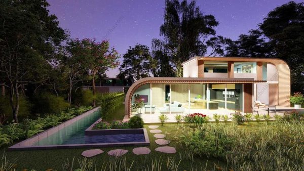 Bản vẽ kiến ​​trúc nhà gỗ hiện đại 62' x 43' – Bản thiết kế nhà nghỉ dưỡng tùy chỉnh - Hình ảnh 2