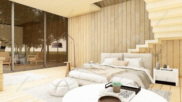 Bản vẽ kiến ​​trúc nhà gỗ hiện đại 66' x 75' – Bản thiết kế nhà nghỉ dưỡng tùy chỉnh - Hình ảnh 10