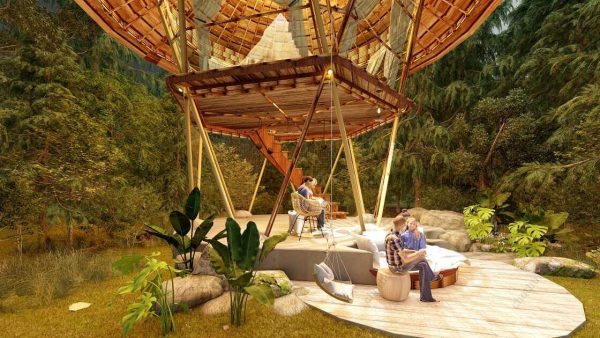Bản vẽ kiến ​​trúc nhà gỗ hiện đại 25' x 25' – Bản thiết kế nhà nghỉ dưỡng tùy chỉnh - Hình ảnh 5
