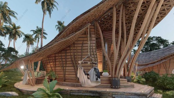 Bản vẽ kiến ​​trúc nhà gỗ hiện đại 25' x 23' – Bản thiết kế nhà nghỉ dưỡng tùy chỉnh - Hình ảnh 7