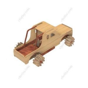 Mô hình xe tải chở hàng tự chế cắt bằng laser - Mô hình 3D