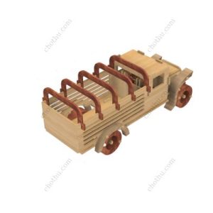 Mô hình xe tải chở hàng cắt bằng laser - Mô hình 3D
