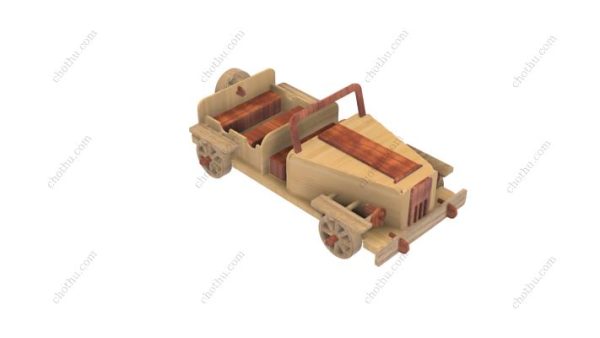 Tệp kỹ thuật số đồ chơi Mô hình xe cổ điển để cắt bằng laser - Hình ảnh 3