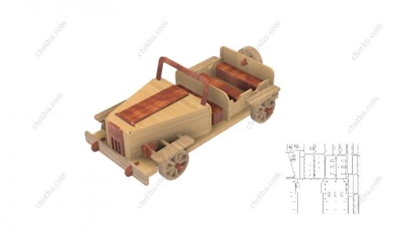Tệp kỹ thuật số đồ chơi Mô hình xe cổ điển để cắt bằng laser - Hình ảnh 4