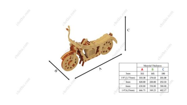 Mô hình xe máy – Mô hình cắt Laser 3D - Hình ảnh 5
