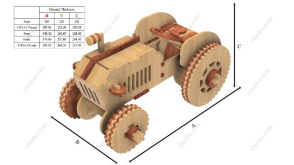 Mô hình máy cày – Mô hình cắt Laser 3D - Hình ảnh 7