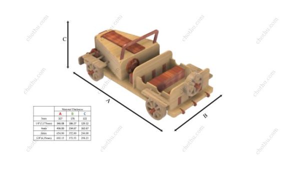 Tệp kỹ thuật số đồ chơi Mô hình xe cổ điển để cắt bằng laser - Hình ảnh 5