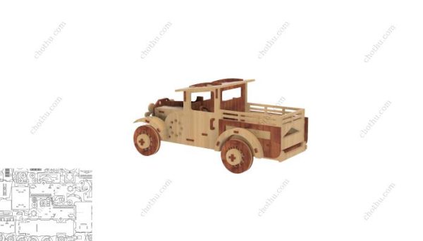 Mô hình xe tải cơ khí – Mô hình cắt Laser 3D - Hình ảnh 6