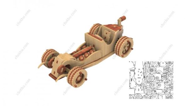 Mô hình xe đua công thức 1 - Mô hình 3D tệp cắt laser - Hình ảnh 6