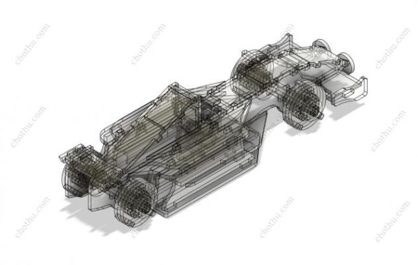 Đồ chơi gỗ cắt laser xe đua F1 - Mô hình 3D - Hình ảnh 3