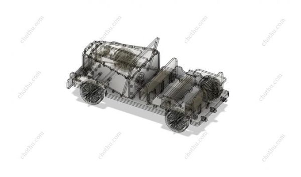 Tệp kỹ thuật số đồ chơi Mô hình xe cổ điển để cắt bằng laser - Hình ảnh 6