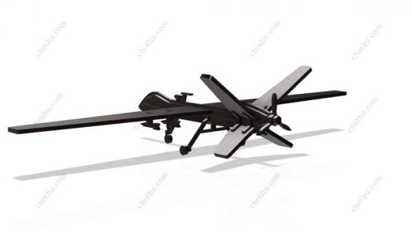 Máy bay không người lái quân sự – Mô hình 3D tệp cắt bằng laser - Hình ảnh 14