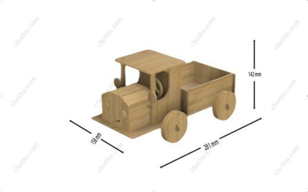 Mô hình 3D xe tải cổ điển, Mẫu cắt xe tải cổ điển 3D - Hình ảnh 4