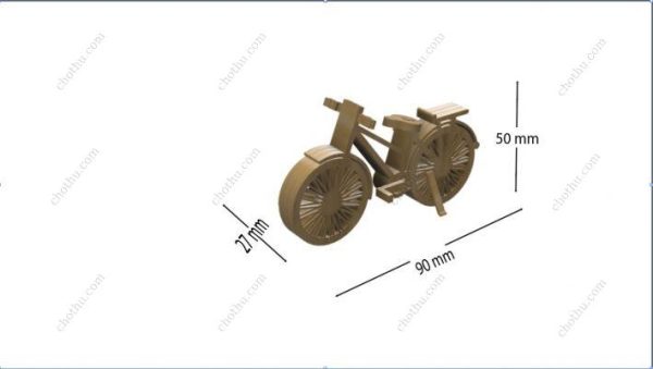 Mô hình xe đạp làm bằng gỗ – Mô hình 3D tệp cắt bằng laser - Hình ảnh 7