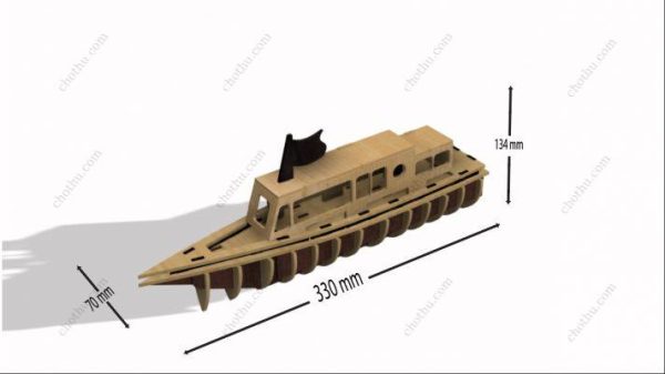 Mô hình tàu cao tốc cắt bằng laser - Mô hình 3D - Hình ảnh 2