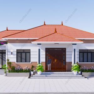 Nhà cấp 4 mái Nhật hot nhất hiện nay diện tích: 9.5x17m - V459