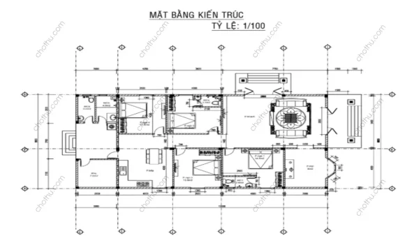 Nhà cấp 4 mái Thái diện tích: 9.8x15.6m - V728 - Hình ảnh 9