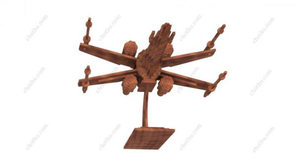 Máy bay chiến đấu X-wing - Mô hình bằng gỗ cắt laser – Mô hình 3D - Hình ảnh 7