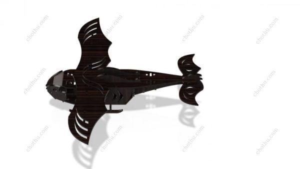 Fantasy Aircraft – Bản vẽ tàu Steampunk cho đồ chơi gỗ cắt laser – Mô hình 3D - Hình ảnh 5