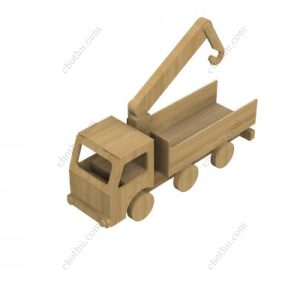 Mô hình đồ chơi cần cẩu hàng hóa 3D, cần cẩu đồ chơi bằng gỗ – Mô hình 3D tệp cắt laser