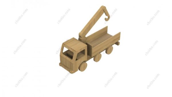 Mô hình đồ chơi cần cẩu hàng hóa 3D, cần cẩu đồ chơi bằng gỗ – Mô hình 3D tệp cắt laser