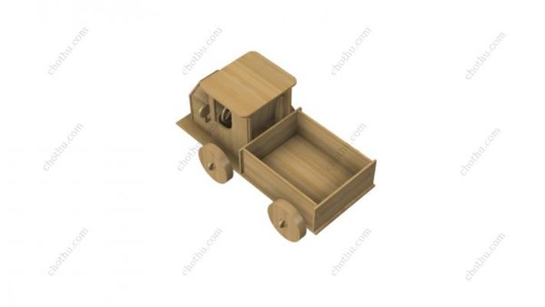 Mô hình 3D xe tải cổ điển, Mẫu cắt xe tải cổ điển 3D - Hình ảnh 5