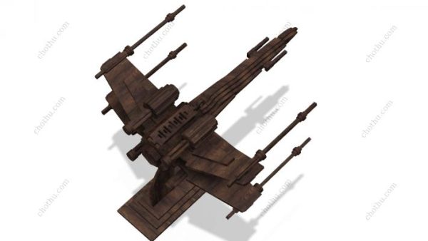 Máy bay chiến đấu X-wing - Mô hình bằng gỗ cắt laser – Mô hình 3D - Hình ảnh 5