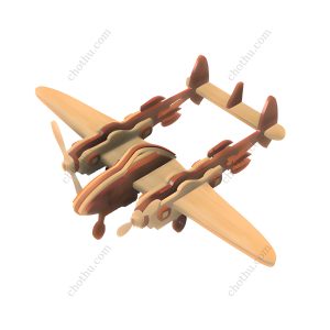 Máy bay Lockheed P-38L Lightning - đồ chơi gỗ - tệp kỹ thuật số để cắt laser – Mô hình 3D