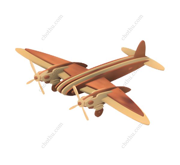 De Havilland Mosquito – Máy bay bằng gỗ cắt laser – Mô hình 3D