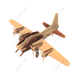 Máy bay B-29 Super Fortress Tệp kỹ thuật số Cắt laser Đồ chơi gỗ - Mô hình 3D