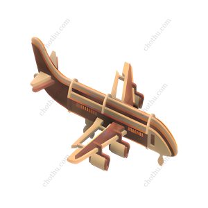 Máy bay Boeing 747 Mô hình 3D DIY Bộ quà tặng bằng gỗ cắt laser thủ công – Mô hình 3D