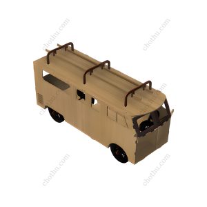 Tệp cắt laser mô hình xe buýt – Mô hình 3D
